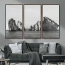 Coastal Wall Art – Framed Black White Ocean Canvas Artwork, by MyGreatCanvas | Canvas Wall Art Prints | Photo Prints & Wall Decor