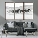 Wild Horses Running Wall Art Canvas Print, Framed Black by MyGreatCanvas | Canvas Wall Art Prints | Photo Prints & Wall Decor