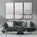 Surfer Silhouette Wall Art – Framed Calm Ocean Canvas by MyGreatCanvas | Canvas Wall Art Prints | Photo Prints & Wall Decor