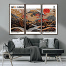Modern Japanese Wall Art Canvas Print – Framed Abstract