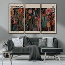 Modern Japanese Wall Art Canvas Print – Framed Abstract