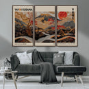 Modern Japanese Wall Art Canvas Print – Framed Abstract