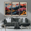 Modern Japanese Wall Art Canvas Print – Framed Contemporary