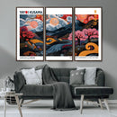 Modern Japanese Wall Art Canvas Print – Framed Abstract
