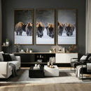 Bison Herd Wall Art Canvas Print, Framed Rustic Wildlife by MyGreatCanvas | Canvas Wall Art Prints | Photo Prints & Wall Decor