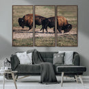 Bison Wall Art Canvas Print – Framed Western Wildlife Modern by MyGreatCanvas | Canvas Wall Art Prints | Photo Prints & Wall Decor