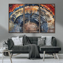 Tree Rings Wall Art Canvas Print – Framed Petrified Wood
