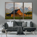 Rustic Barn Wall Art Canvas Print – Framed Grand Teton Park