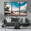 Tropical Beach Wall Art Canvas Print – Framed Ocean Waves