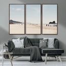 Minimalist Beach Wall Art Canvas Print – Framed Coastal