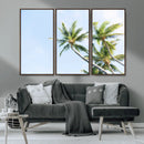 Palm Trees Wall Art Canvas Print – Framed Tropical Coastal