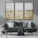 Bison Herd Wall Art Canvas Print – Framed Western Bison