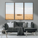 Bison Grassland Wall Art – Framed Minimal Nature Canvas by MyGreatCanvas | Canvas Wall Art Prints | Photo Prints & Wall Decor