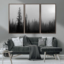 Misty Pines Wall Art Canvas Print – Framed Woodland