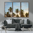 Palms Wall Art Canvas Print – Framed Tropical Coastal Nature