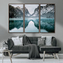 Mountain Lake Wall Art Canvas Print – Framed Toblacher See
