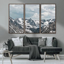 Snowy Peaks Wall Art Canvas Print – Alpine Wilderness