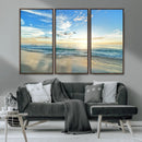 Minimalist Seaside Wall Art Canvas Print – Morning Glow
