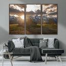 Snowy Peaks Wall Art Canvas Print – Rustic Mountain