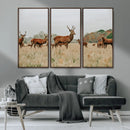 Rustic Deer Wall Art Canvas Print – Autumn Forest Woodland