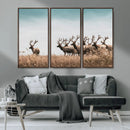 Elk Herd Wall Art Canvas Print – Framed Wildlife Photography