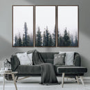 Foggy Forest Wall Art Canvas Print – Framed Misty Pines