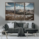 Mountain Landscape Wall Art Canvas Print – Framed Snowy