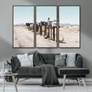 Desert Mailboxes Canvas Print – Framed Minimal Western by MyGreatCanvas | Canvas Wall Art Prints | Photo Prints & Wall Decor