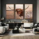 Texas Longhorn Cow Canvas Wall Art, Majestic Bull and Rustic by MyGreatCanvas | Canvas Wall Art Prints | Photo Prints & Wall Decor