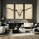 Longhorn Skull Wall Art Canvas Print – Rustic Western by MyGreatCanvas | Canvas Wall Art Prints | Photo Prints & Wall Decor