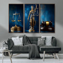 Lady Justice Wall Art Canvas Print – Elegant Gold Legal by MyGreatCanvas | Canvas Wall Art Prints | Photo Prints & Wall Decor