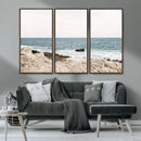Coastal Ocean View Wall Art Canvas Print – Serene Rocky by MyGreatCanvas | Canvas Wall Art Prints | Photo Prints & Wall Decor