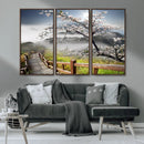 Sakura Cherry Blossom Pathway Canvas Wall Art – Tranquil