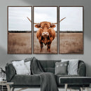 Longhorn Bull Wall Art Canvas Print – Framed Rustic by MyGreatCanvas | Canvas Wall Art Prints | Photo Prints & Wall Decor