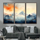 Warm Clouds Abstract Mountain Wall Art, Modern Landscape by MyGreatCanvas | Canvas Wall Art Prints | Photo Prints & Wall Decor