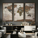World Map Canvas Print – Framed Detailed Map of the World by MyGreatCanvas | Canvas Wall Art Prints | Photo Prints & Wall Decor