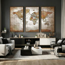 Vibrant Watercolor World Map Canvas Wall Art – Framed Travel by MyGreatCanvas | Canvas Wall Art Prints | Photo Prints & Wall Decor