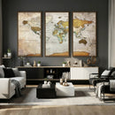 Personalized World Map Canvas Print – Colorful Watercolor by MyGreatCanvas | Canvas Wall Art Prints | Photo Prints & Wall Decor