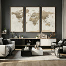 Detailed World Map Wall Art Canvas Print by MyGreatCanvas | Canvas Wall Art Prints | Photo Prints & Wall Decor