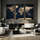 World Map Canvas Print – Detailed Map of the World Wall Art by MyGreatCanvas | Canvas Wall Art Prints | Photo Prints & Wall Decor