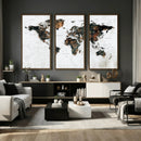 Large World Map Canvas Print – Framed Travel Map Wall Art