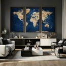 World Map Canvas Print – Framed Travel Map Wall Art for