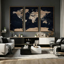 Grunge Wall Art World Map Canvas Print by MyGreatCanvas | Canvas Wall Art Prints | Photo Prints & Wall Decor
