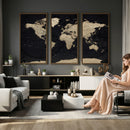 World Map Wall Art Print – Detailed Map of the World Wall
