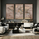 Grunge World Map Canvas Wall Art - Vintage Aged World Map by MyGreatCanvas | Canvas Wall Art Prints | Photo Prints & Wall Decor