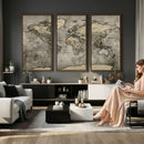 World Map Canvas Print – Detailed Map of the World Wall Art
