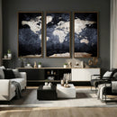 Vintage World Map Canvas Wall Art – Antique Triptych Map by MyGreatCanvas | Canvas Wall Art Prints | Photo Prints & Wall Decor