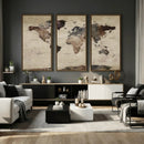 World Map Canvas Print – Detailed Map of the World Adventure by MyGreatCanvas | Canvas Wall Art Prints | Photo Prints & Wall Decor