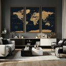 Framed Large World Map Wall Art Canvas Print – Stunning by MyGreatCanvas | Canvas Wall Art Prints | Photo Prints & Wall Decor
