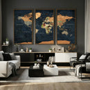 Vintage World Map Canvas Wall Art – Detailed Map with by MyGreatCanvas | Canvas Wall Art Prints | Photo Prints & Wall Decor